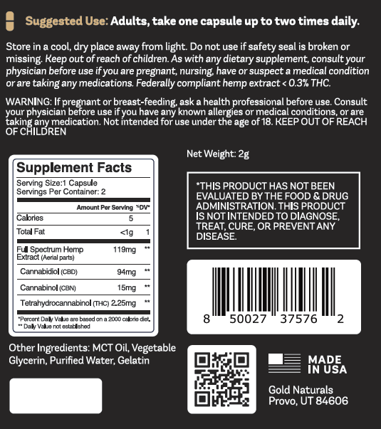 Entourage Effect Full Spectrum CBD Products by Gold Naturals