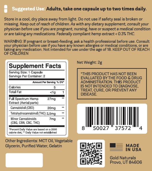 Entourage Effect Full Spectrum CBD Products by Gold Naturals