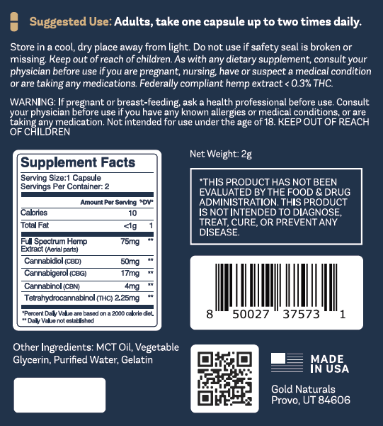 Entourage Effect Full Spectrum CBD Products by Gold Naturals