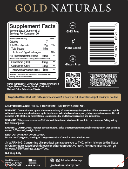 5 mg Entourage Δ9 x Sleep Gummy - Utah Compliant