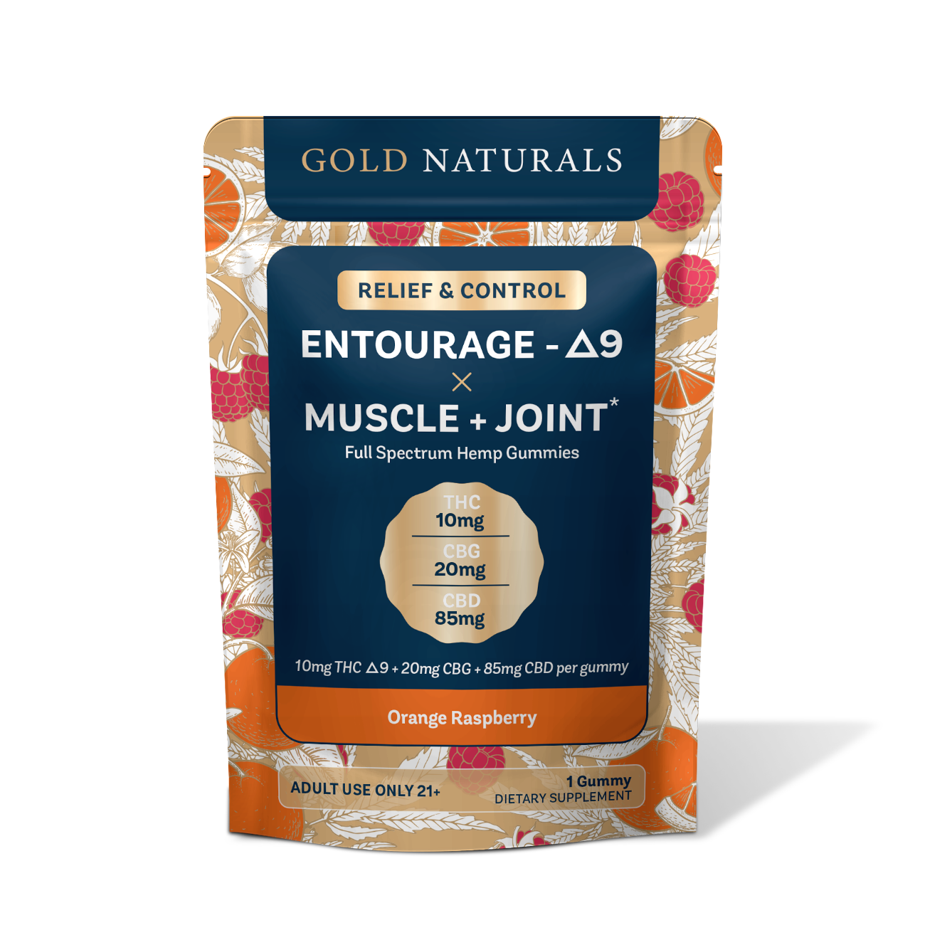 Gold Naturals Muscle & Joint Entourage Δ9 Gummy 1-Pack