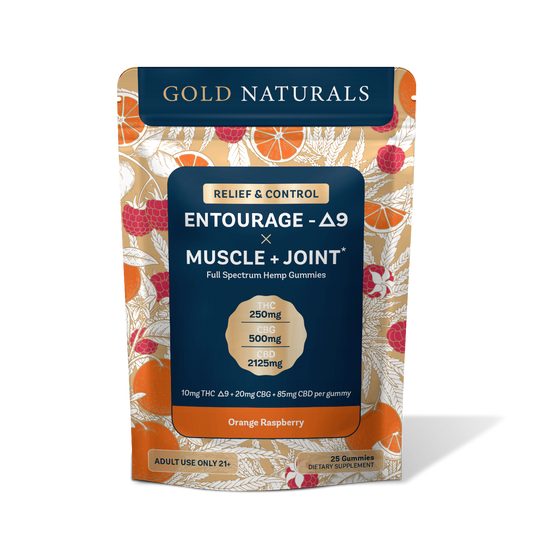 Gold Naturals Muscle & Joint Entourage Δ9 Gummy 25-Pack
