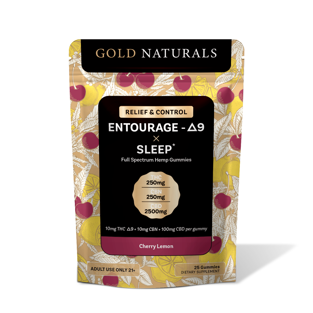 Gold Naturals Sleep Entourage Δ9 Gummy 25-Pack