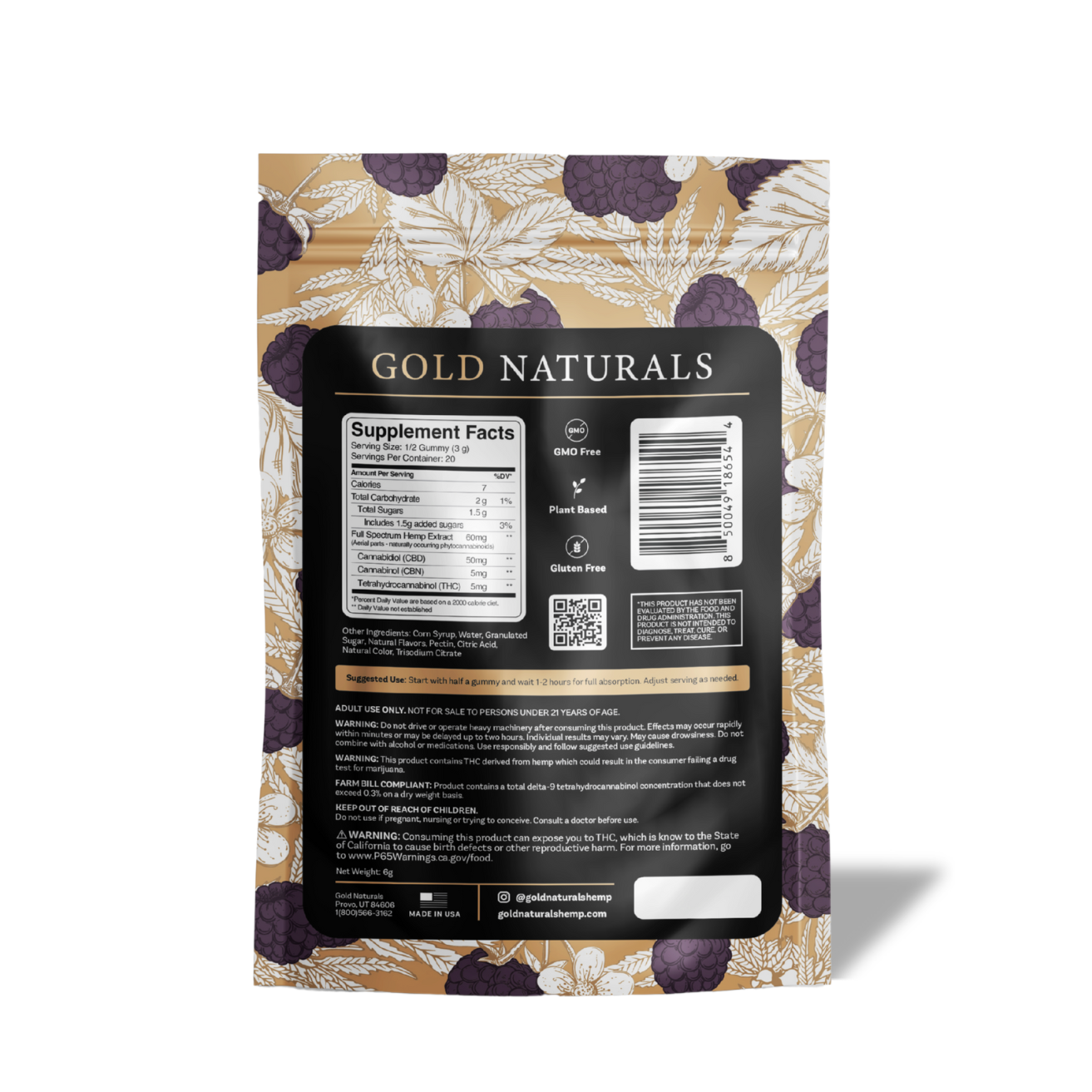 Award-winning CBD brand Gold Naturals logo