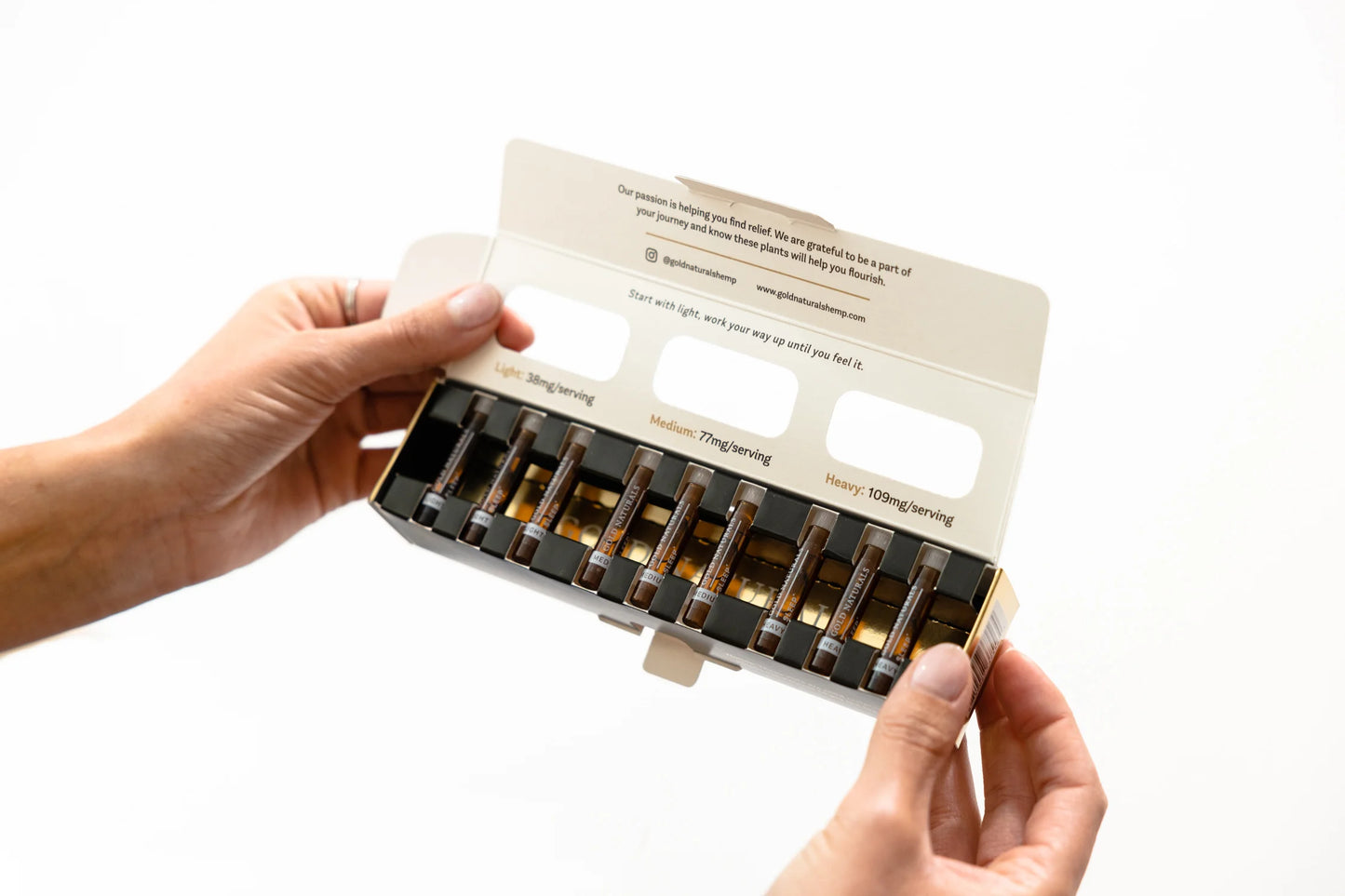 Gold Naturals – Open Muscle & Joint Tincture Vial Box
