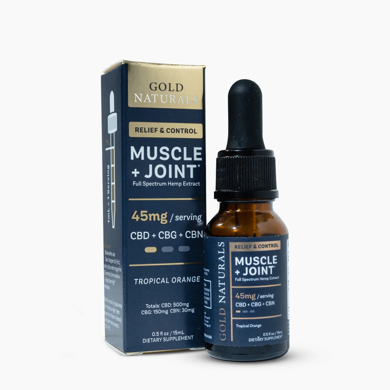 Gold Naturals Muscle + Joint Tincture – 15 mL Light
