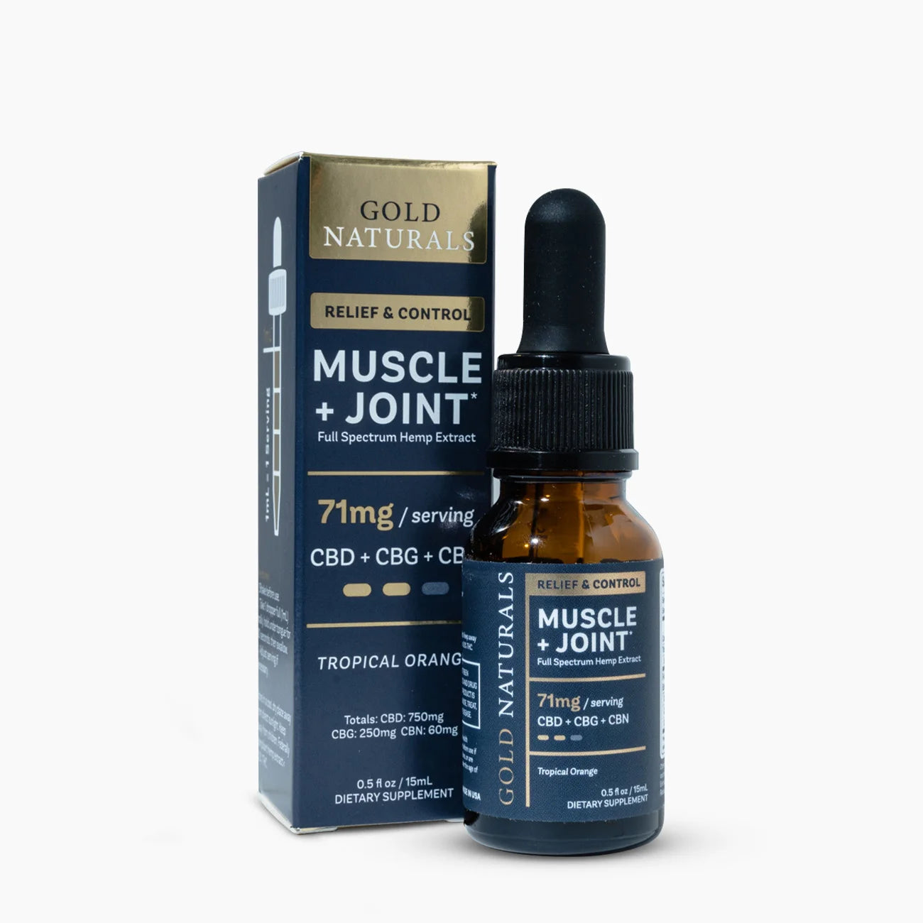 Gold Naturals Muscle + Joint Tincture – 15 mL Medium