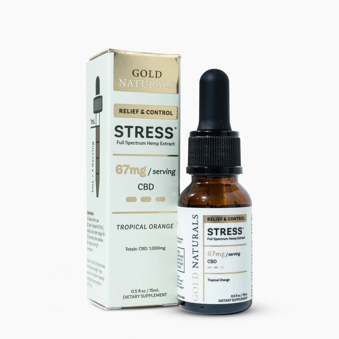 Gold Naturals Stress Tincture – 15 mL Medium