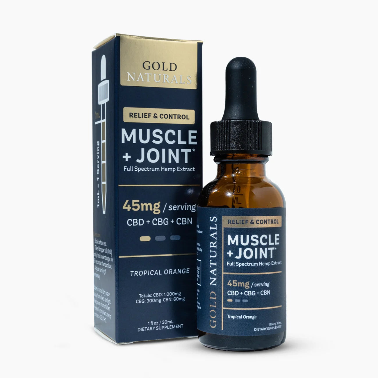 Gold Naturals Muscle + Joint Tincture – 30 mL Light