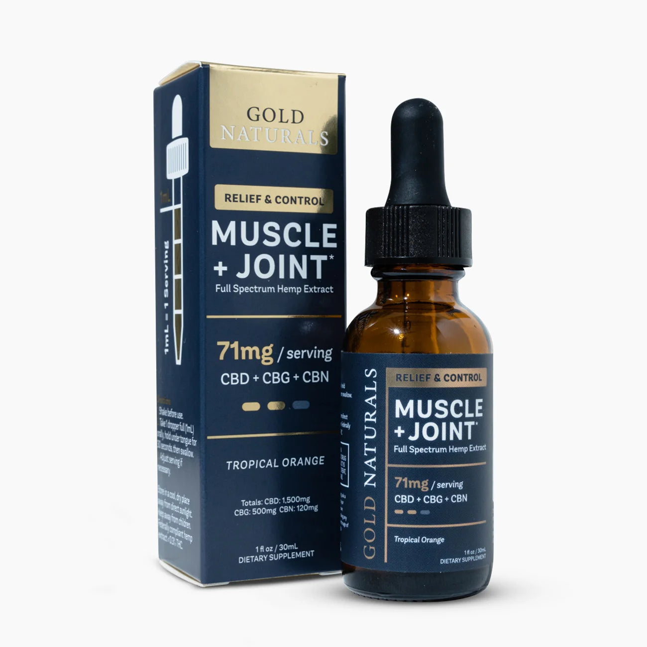 Gold Naturals Muscle + Joint Tincture – 30 mL Medium