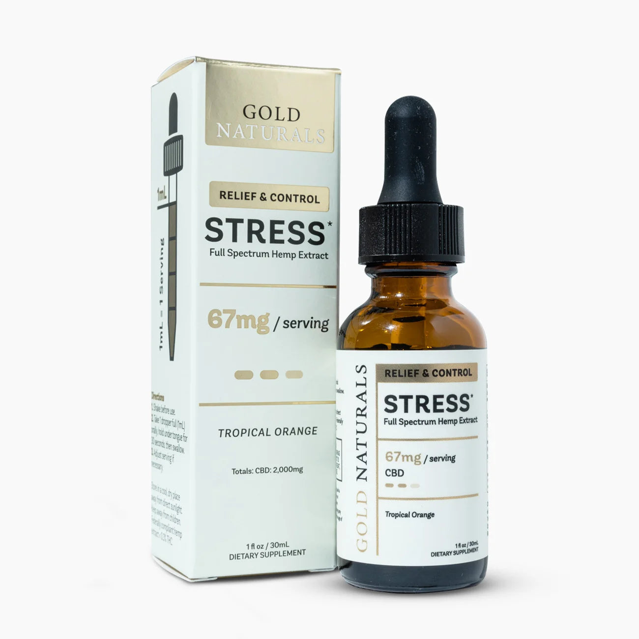 Gold Naturals Stress Tincture – 30 mL Medium