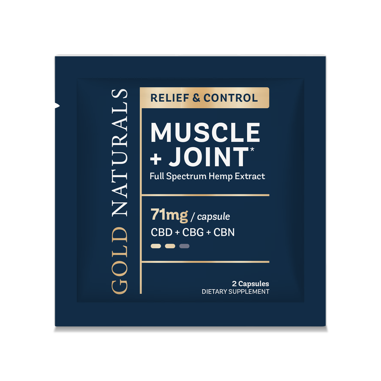 Gold Naturals Muscle & Joint Sachet – 2 Pack, Medium Strength Hemp Formula