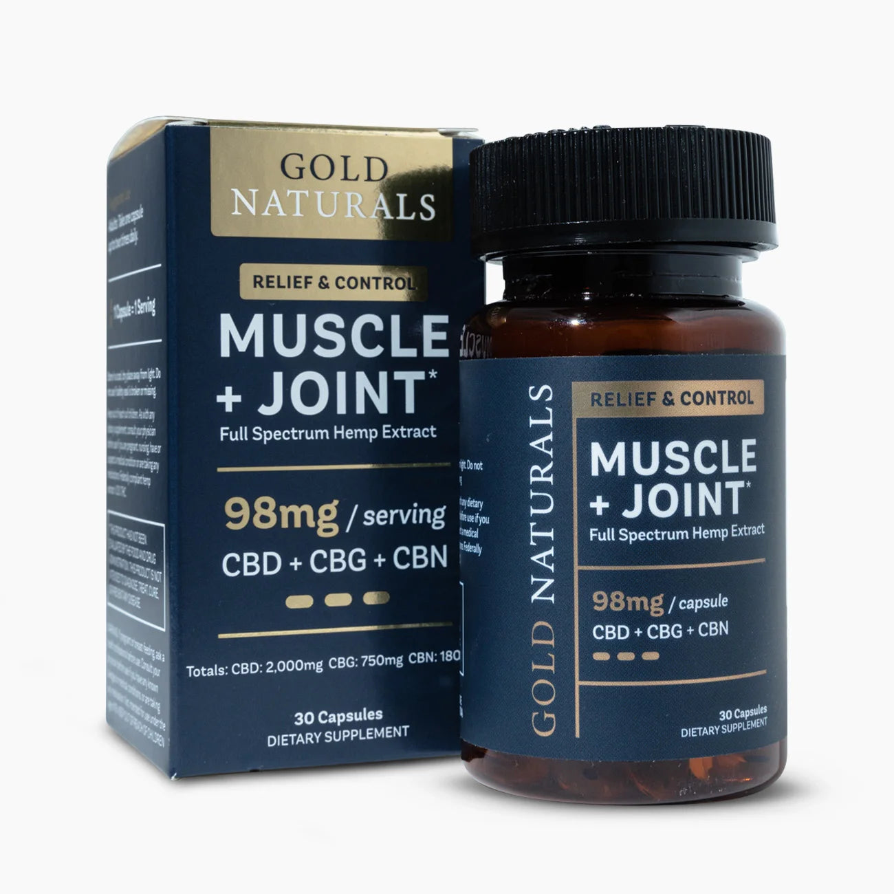 Gold Naturals Muscle & Joint Soft Gels – Heavy Strength Hemp Formula