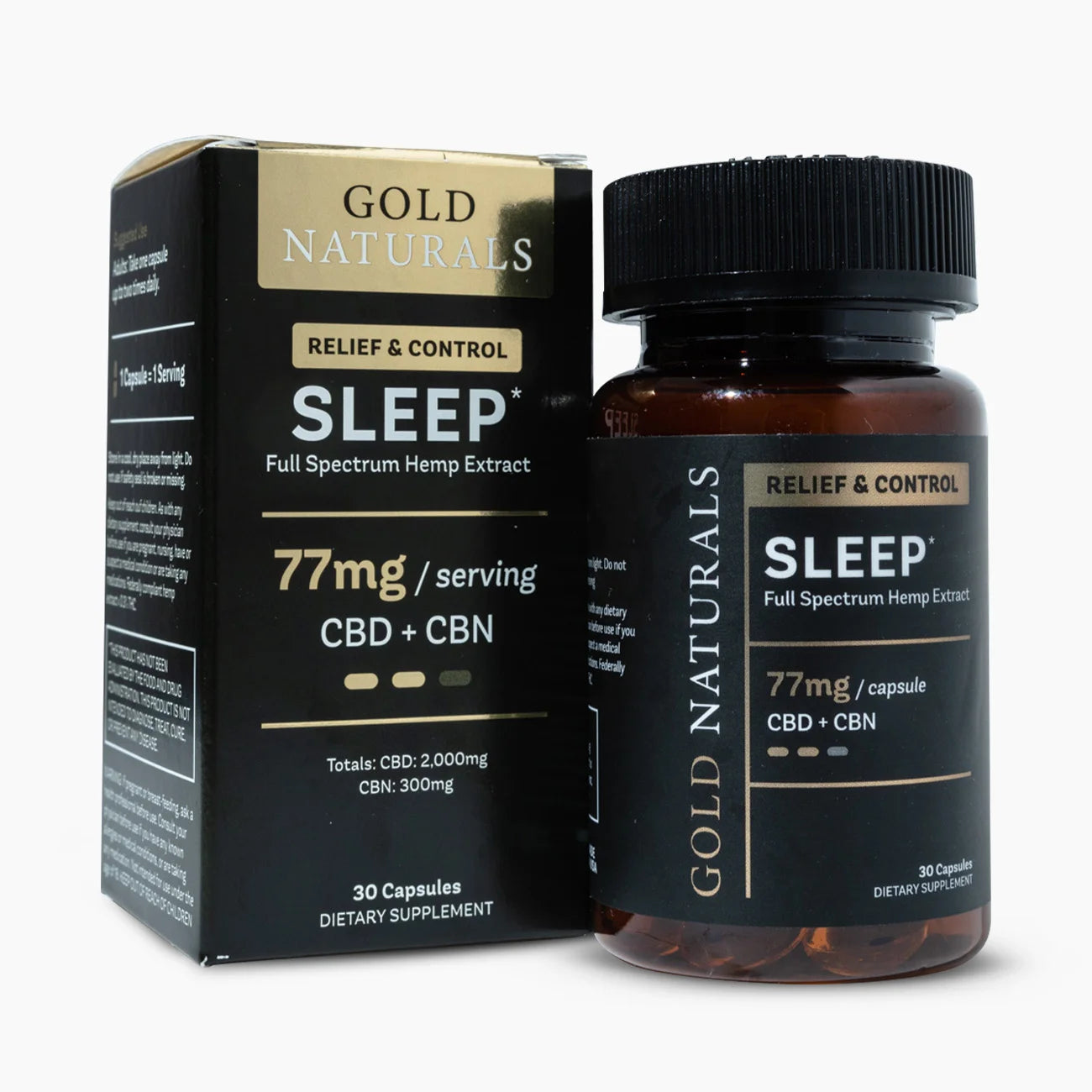 Gold Naturals Sleep Relief Soft Gels – Medium Strength Hemp Capsules