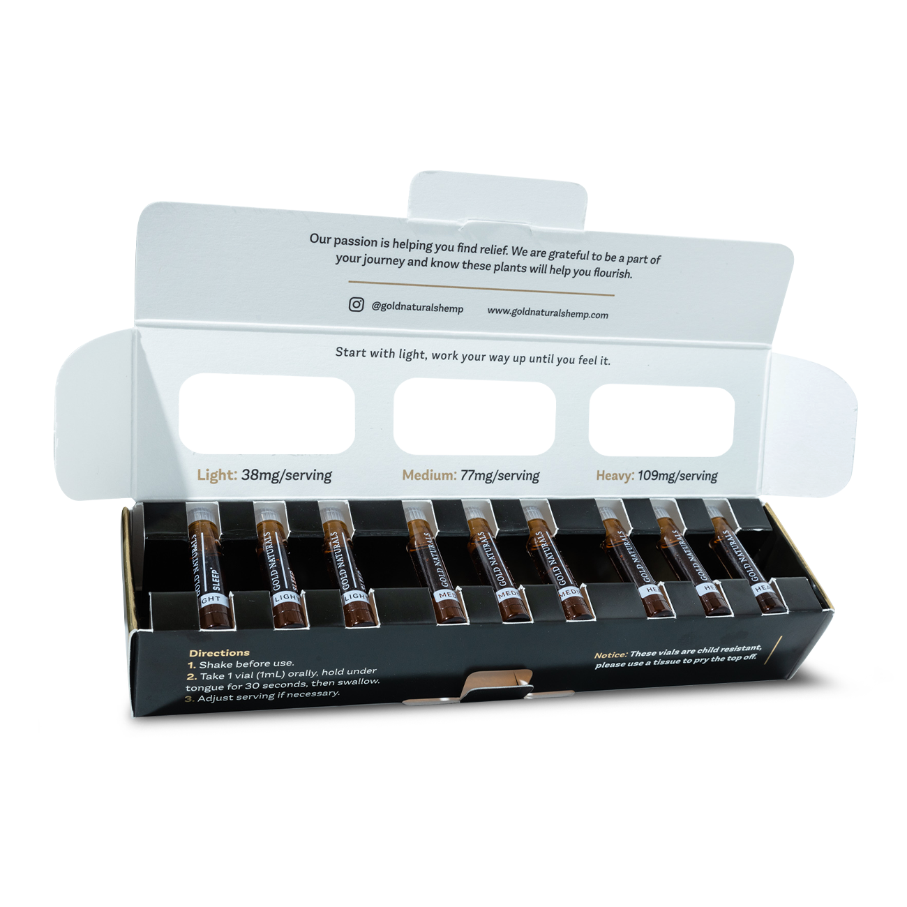 Gold Naturals – Sleep Tincture Vial Box