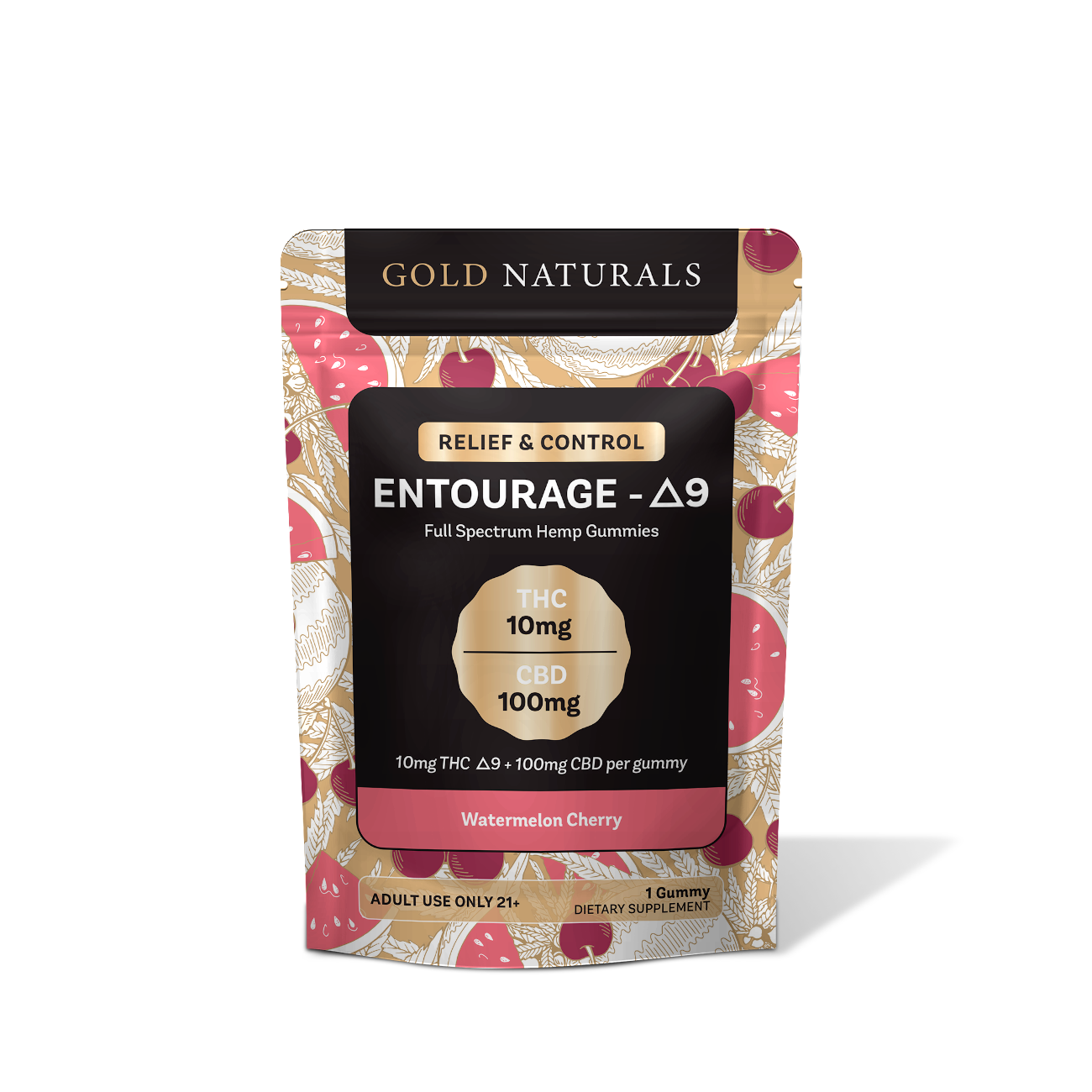 Gold Naturals Watermelon Cherry 1 Pack Gummy