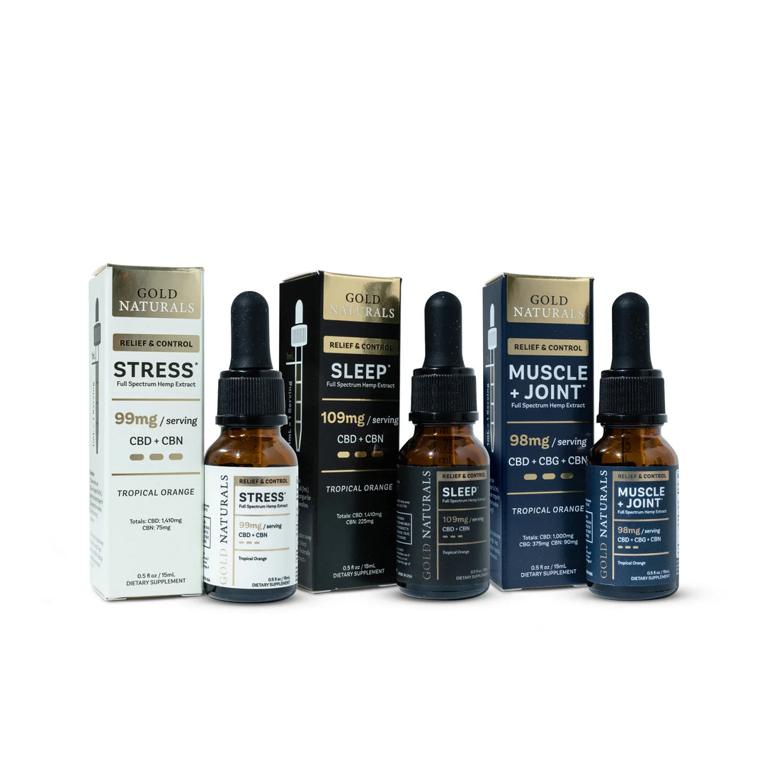 Gold Naturals CBD tincture range