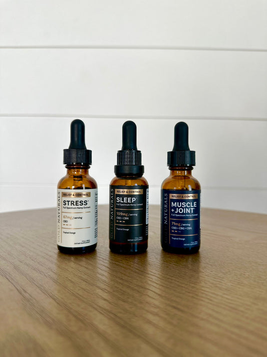 Gold Naturals CBD tincture lineup for finding your therapeutic dose