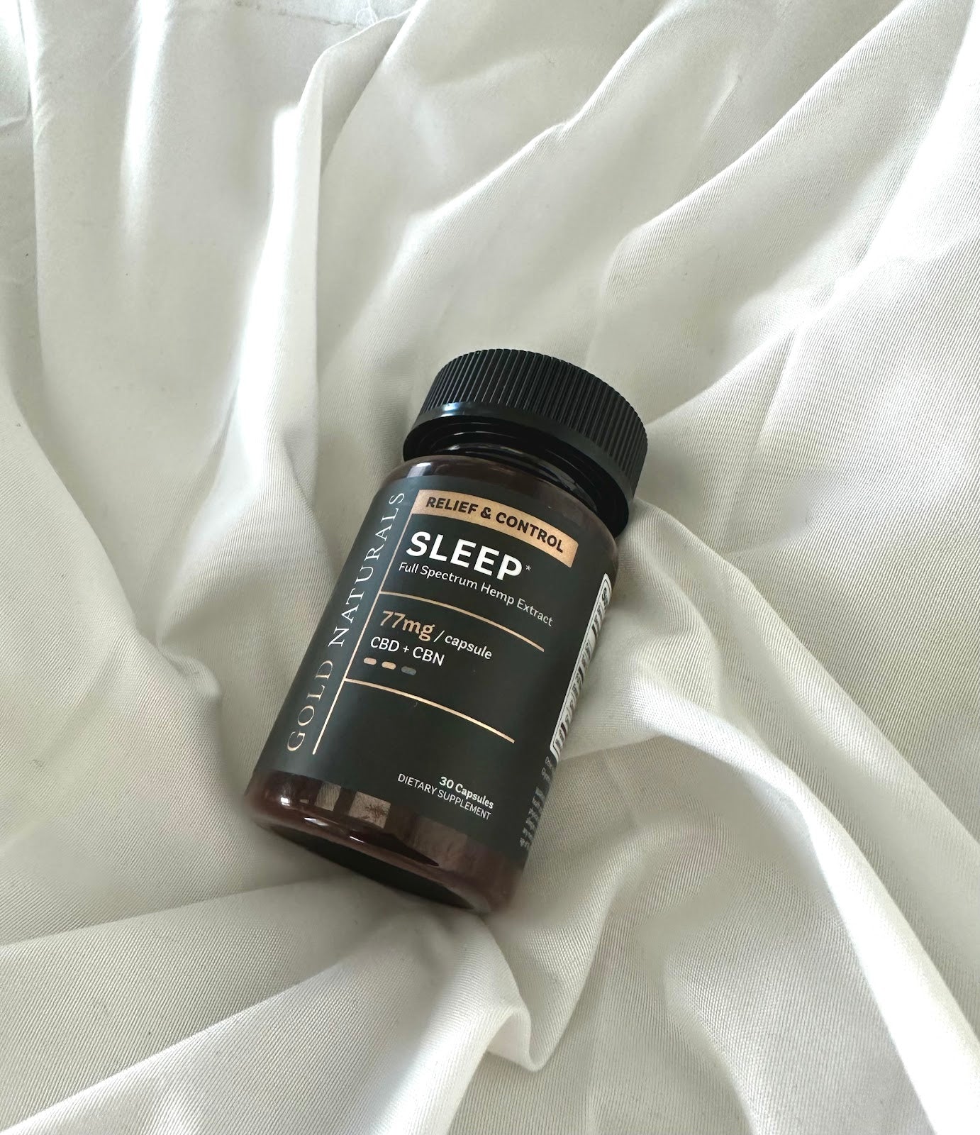 Gold Naturals Sleep CBD + CBN capsules — better sleep without melatonin