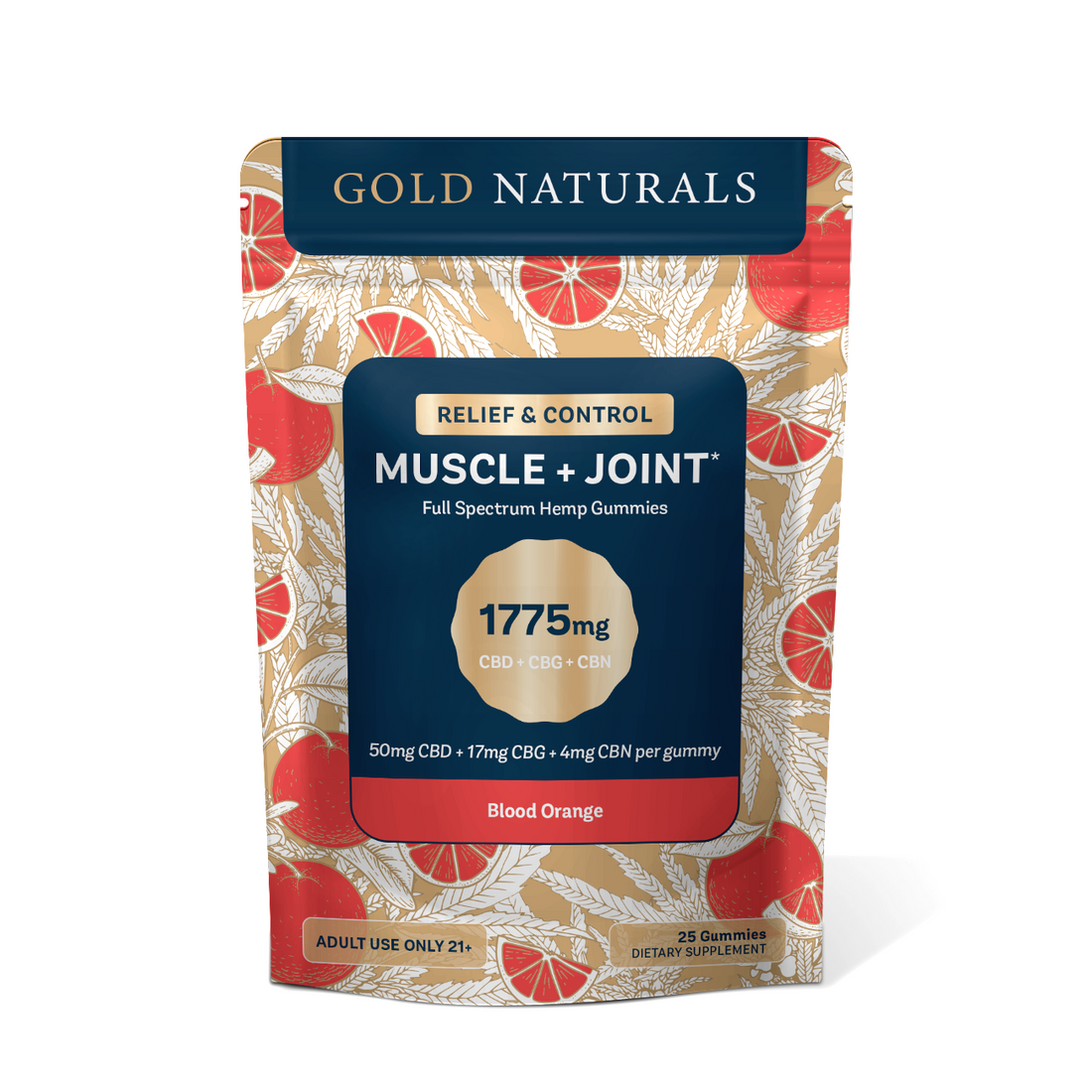 Gold Naturals Muscle + Joint CBG gummies