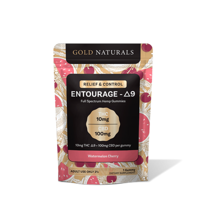 Entourage Δ9 THC Gummies for Relaxation, Stress Relief, and Better Sleep – Full Spectrum Hemp Extract Full-Spectrum Δ9 THC Gummies with CBD for Sleep and Relaxation
Δ9 THC Gummies for Stress Relief, Relaxation, and Sleep – Full Spectrum Hemp watermelon cherry