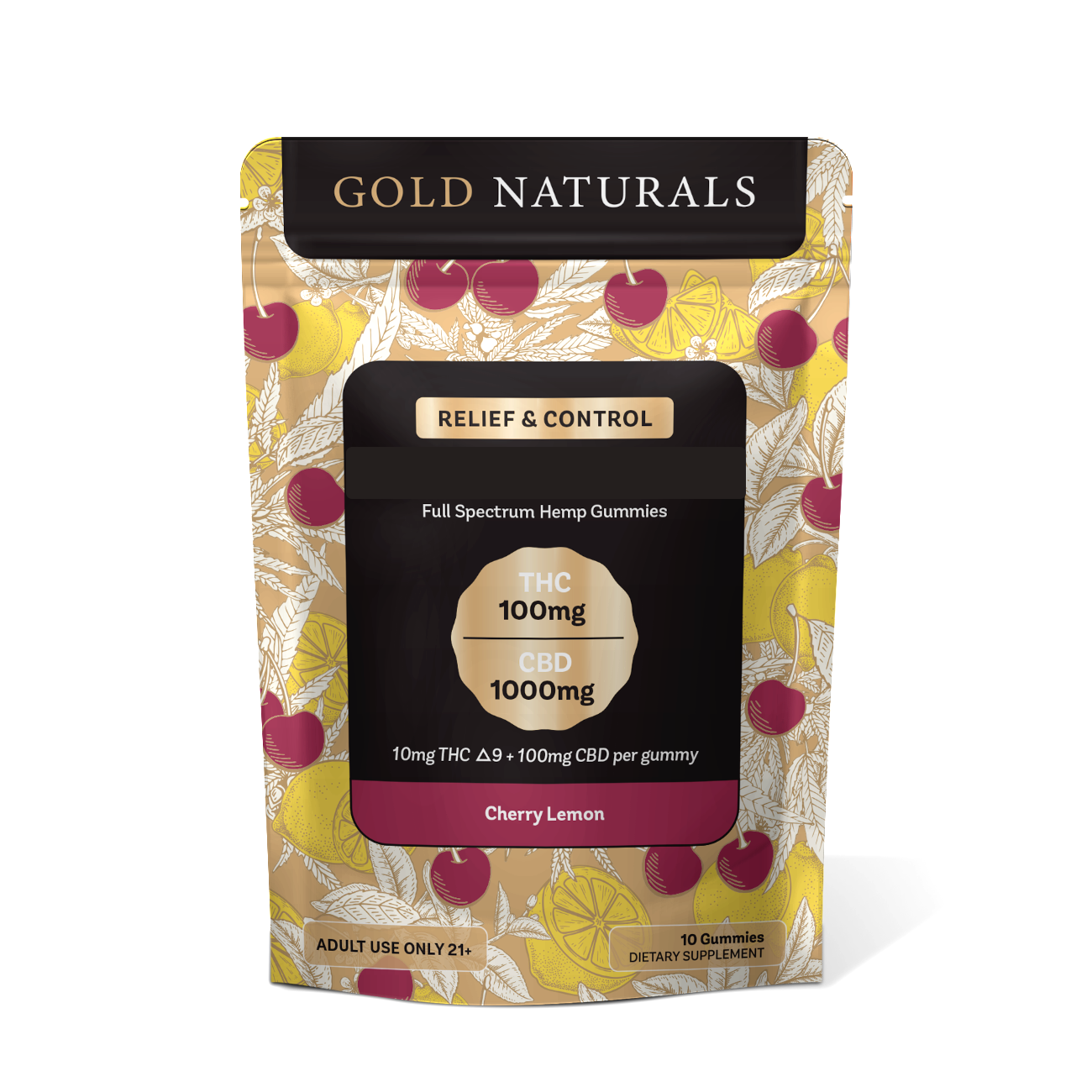 Gold Naturals Cherry Lemon 10-pack bag