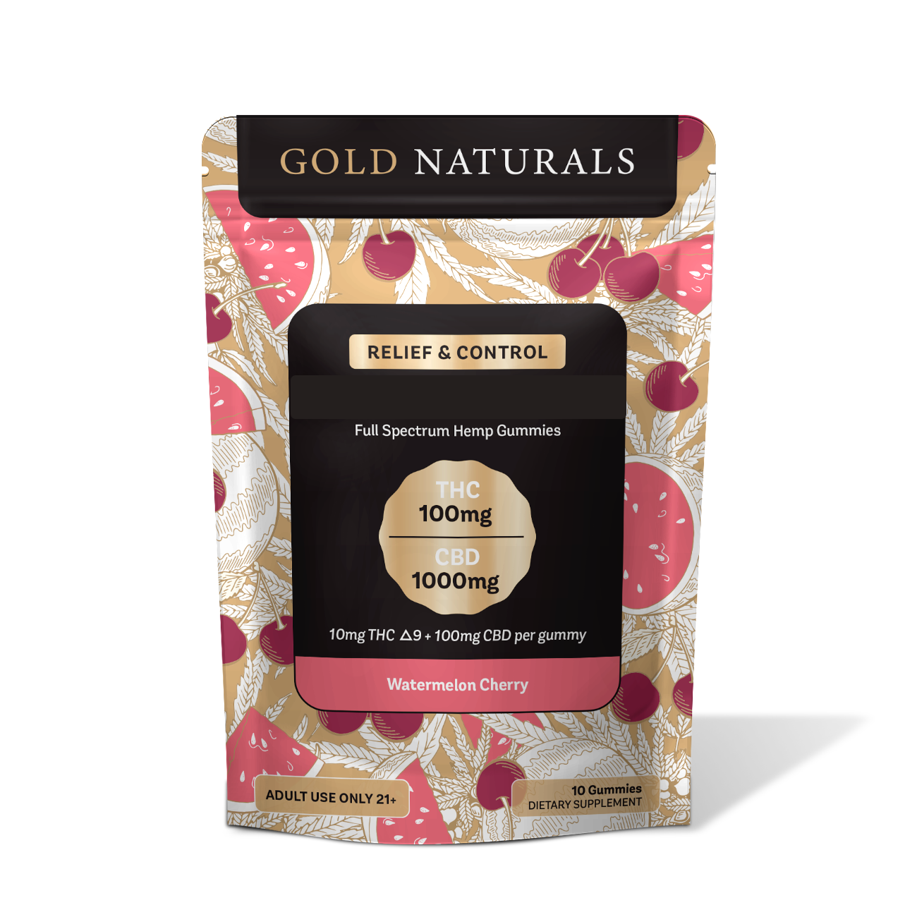 Gold Naturals Watermelon Cherry 10-pack bag